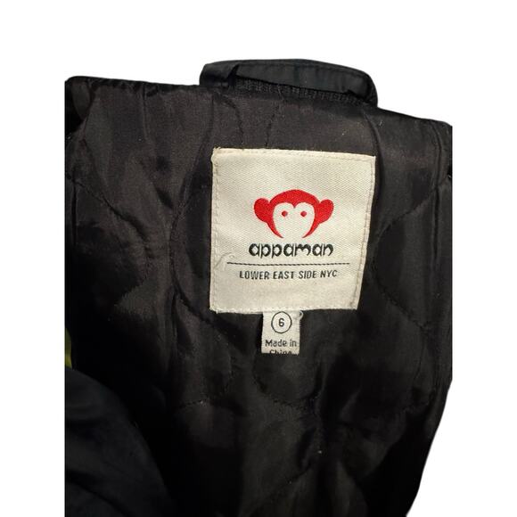 APPAMAN Youth 100% Down Puffer Jacket Black SIZE 6 EXCELLENT - Picture 5 of 12